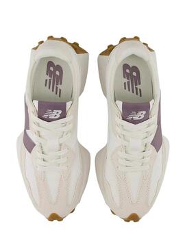 Sneakers New Balance 327 beige und lila für Frauen