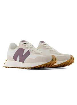 Sneakers New Balance 327 beige und lila für Frauen