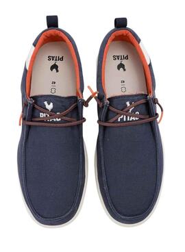Schuhe Walkin Pitas Wallabi Biarritz Marine für Männer.