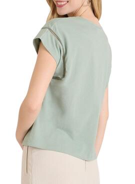 T-shirt Naf Naf Shara in grün für Frauen.