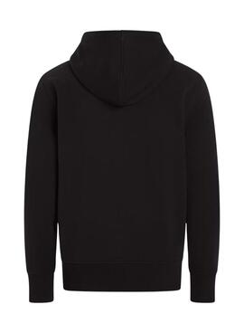 Kapuzenpullover Calvin Klein Serif Logo in Schwarz für Herren