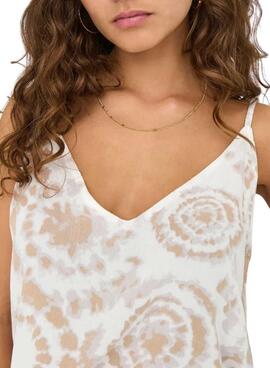 Top Only Chiara Tie-Dye Beige für Frauen