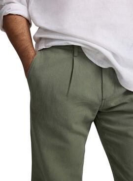 Hose Silbon Sport Chino Plain Grün für Männer