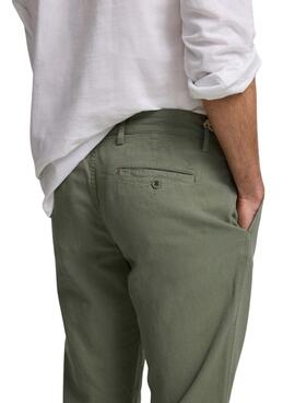 Hose Silbon Sport Chino Plain Grün für Männer