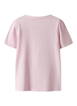 T-shirt Name It Hnanna rosa für Mädchen.