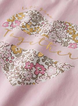 T-shirt Name It Hnanna rosa für Mädchen.