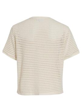 T-Shirt Vila Viadella beige für Frauen