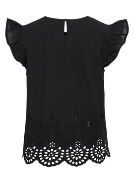 Bluse Vila Vihortensa schwarz für Frauen.