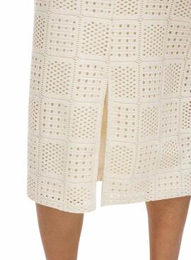Rock Vila Vinovira midi beige für Frauen