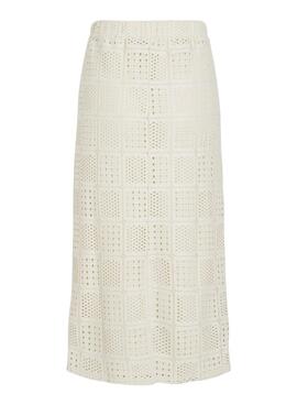 Rock Vila Vinovira midi beige für Frauen