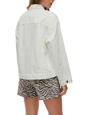 Weiße Jeansjacke von Vila Vipal für Damen.