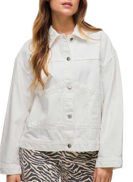 Weiße Jeansjacke von Vila Vipal für Damen.