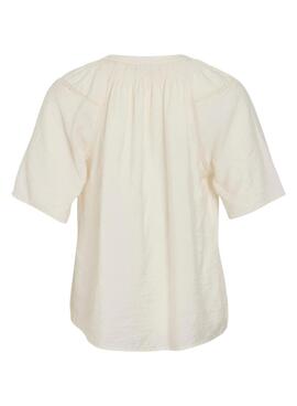 Bluse Vila Vilisbeth beige für Frauen.