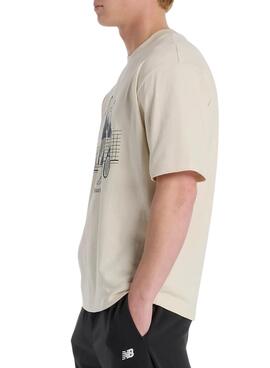T-shirt New Balance A Perfect Match beige für Männer