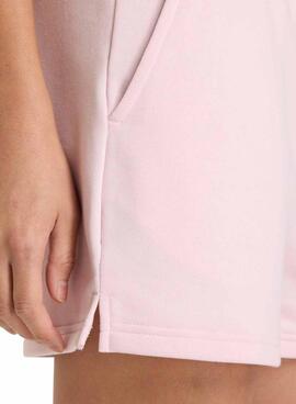 Kurze Hose New Balance Essentials French Terry in Rosa für Damen