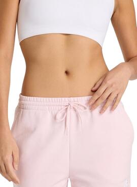 Kurze Hose New Balance Essentials French Terry in Rosa für Damen