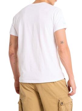 T-shirt Der Octopus Schnorchel weiß für Herren