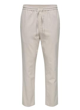 Hose Only and Sons Linus in Beige für Herren