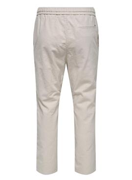 Hose Only and Sons Linus in Beige für Herren