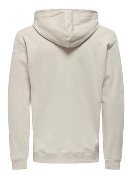 Sweatshirt Only and Sons David beige für Herren.