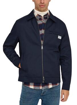 Only and Sons Ralph marineblaue Jacke für Herren.
