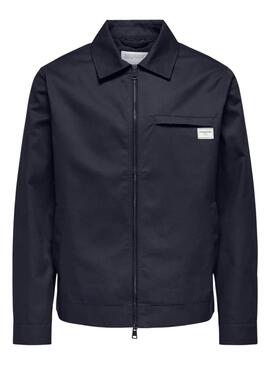 Only and Sons Ralph marineblaue Jacke für Herren.