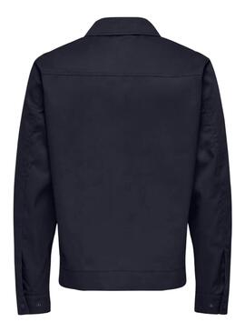 Only and Sons Ralph marineblaue Jacke für Herren.