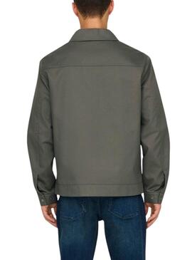 Only and Sons Ralph grüne Jacke für Herren