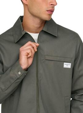 Only and Sons Ralph grüne Jacke für Herren