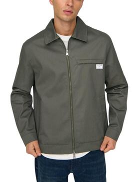 Only and Sons Ralph grüne Jacke für Herren