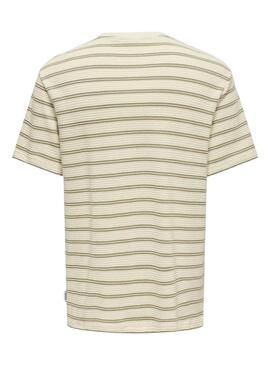T-Shirt Only and Sons Sian beige für Männer