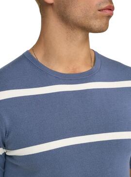 T-shirt Only and Sons Wyler blue striped for men