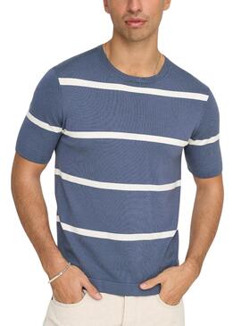 T-shirt Only and Sons Wyler blue striped for men