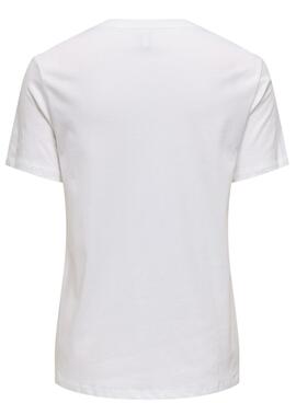 T-Shirt Only Lucia Weißes Tigermuster für Damen