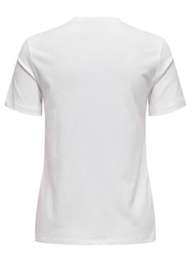 T-shirt Only Lucia weiß Leopard für Frauen