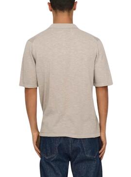 Polo  Only and Sons George in Beige für Männer.