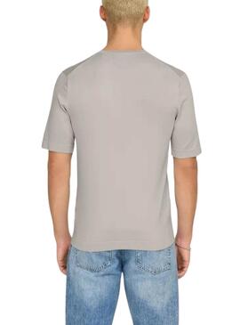Strickshirt Only and Sons Wyler in Grau für Herren.