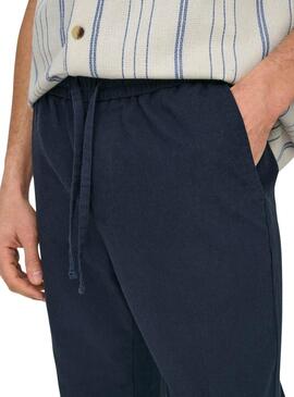 Hose Only and Sons Linus in marineblau für Herren.