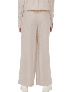Hose Only Tokyo Leinen beige für Damen