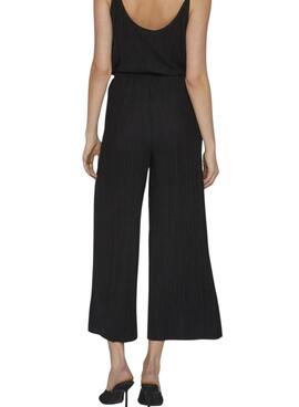 Hose Vila Viplisa plissiert schwarz für Damen.