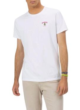 T-Shirt  El Pulpo Travel Family in Weiß für Männer