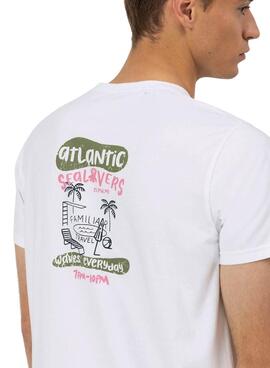 T-Shirt  El Pulpo Travel Family in Weiß für Männer