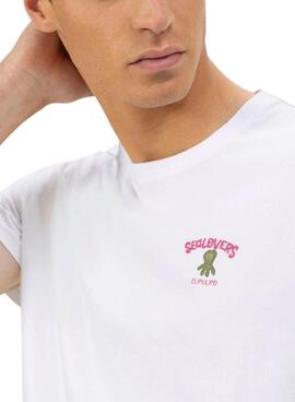 T-Shirt  El Pulpo Travel Family in Weiß für Männer