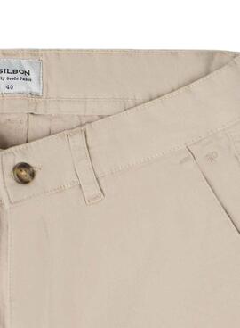 Chinesische Hose Silbon Sport beige für Herren.
