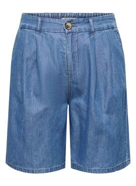 Bermuda Nur Bea Jeansblau für Damen.