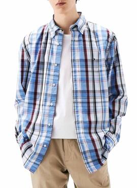 Hemd Tommy Hilfiger Flex Poplin blau und granatrot für Herren