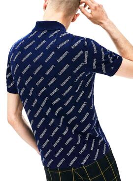 Polo Lacoste Live Print Marine Für Herren