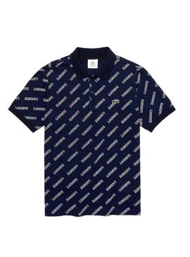 Polo Lacoste Live Print Marine Für Herren