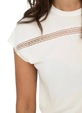 T-shirt Only Free Life beige für Damen