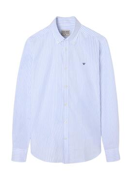 Hemd Silbon Oxford in Blau und Weiß für Männer.